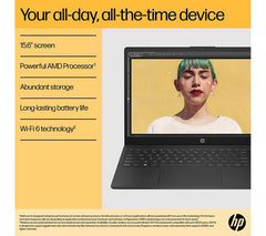 HP 15-fc0537sa 15.6" Laptop - AMD Ryzen 5, 512 GB, Jet Black