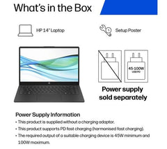 HP 14-ep2500sa 14" Laptop - Intel® N150, 128 GB UFS, Jet Black