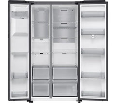 SAMSUNG Bespoke AI Family Hub RS90F66BEFEU American-Style Smart Fridge Freezer with On-device Bixby - Black